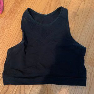 Lululemon black crop top size 8